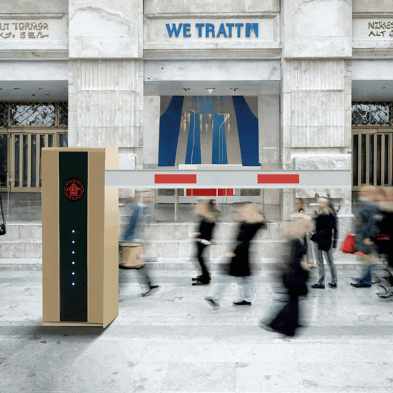 حاجز بوم ذكي ذو ذراع مطوية مع محرك بدون فرشاة ونظام RFID - عمّان
