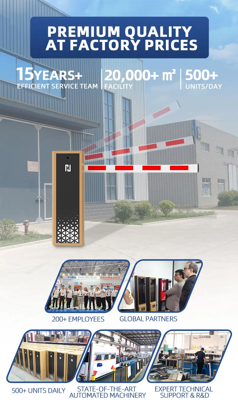 Baroxon commercial parking gate mechanism featuring robust chassis construction for lane entry access control